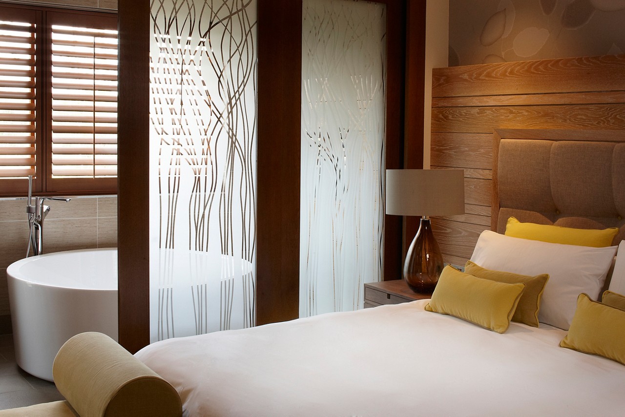 Double bed in the Luxury Spa Suite.